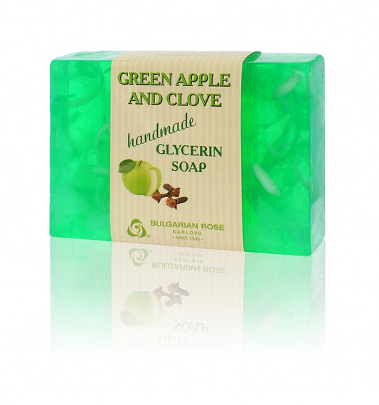 Handgemachte Glycerinseife Grüner Apfel & Nelke – 70 g