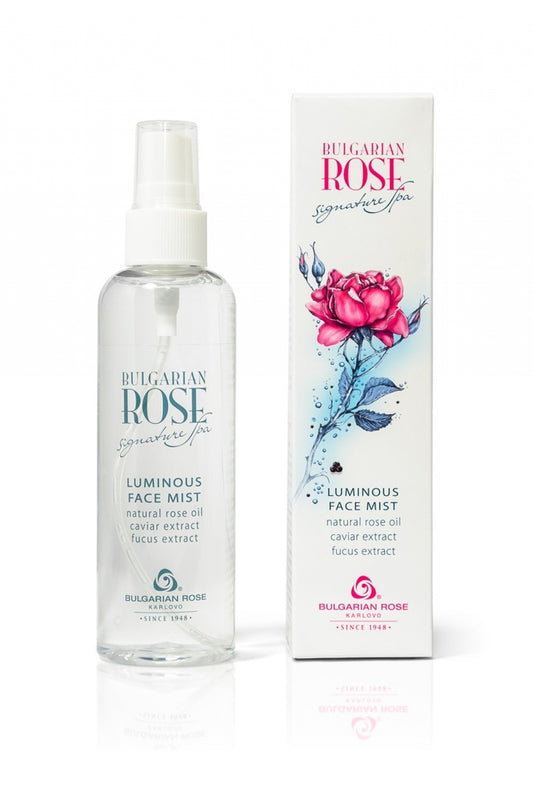 Aufhellendes Gesichtsspray mit Rosenöl &Kaviarextrakt – Feuchtigkeit &Glow für strahlende Haut